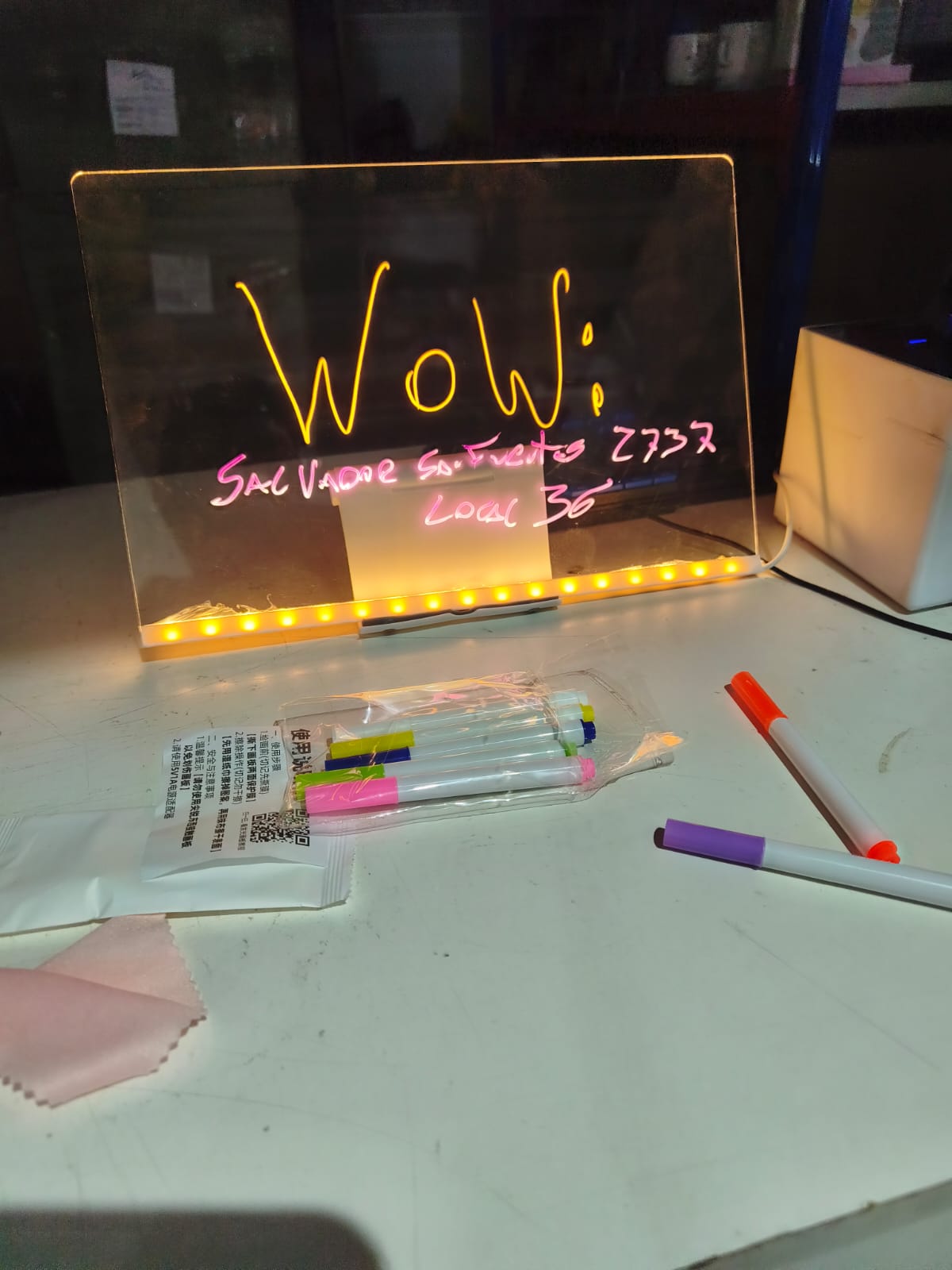 Pizarra Magica 20cm X 30cm Luz Led usb + ENVIO GRATIS 🚚