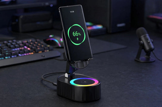 SOPORTE INDUCTION PARLANTE CON LUZ