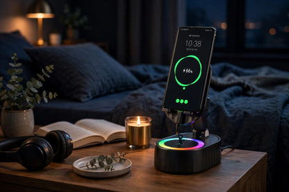 SOPORTE INDUCTION PARLANTE CON LUZ