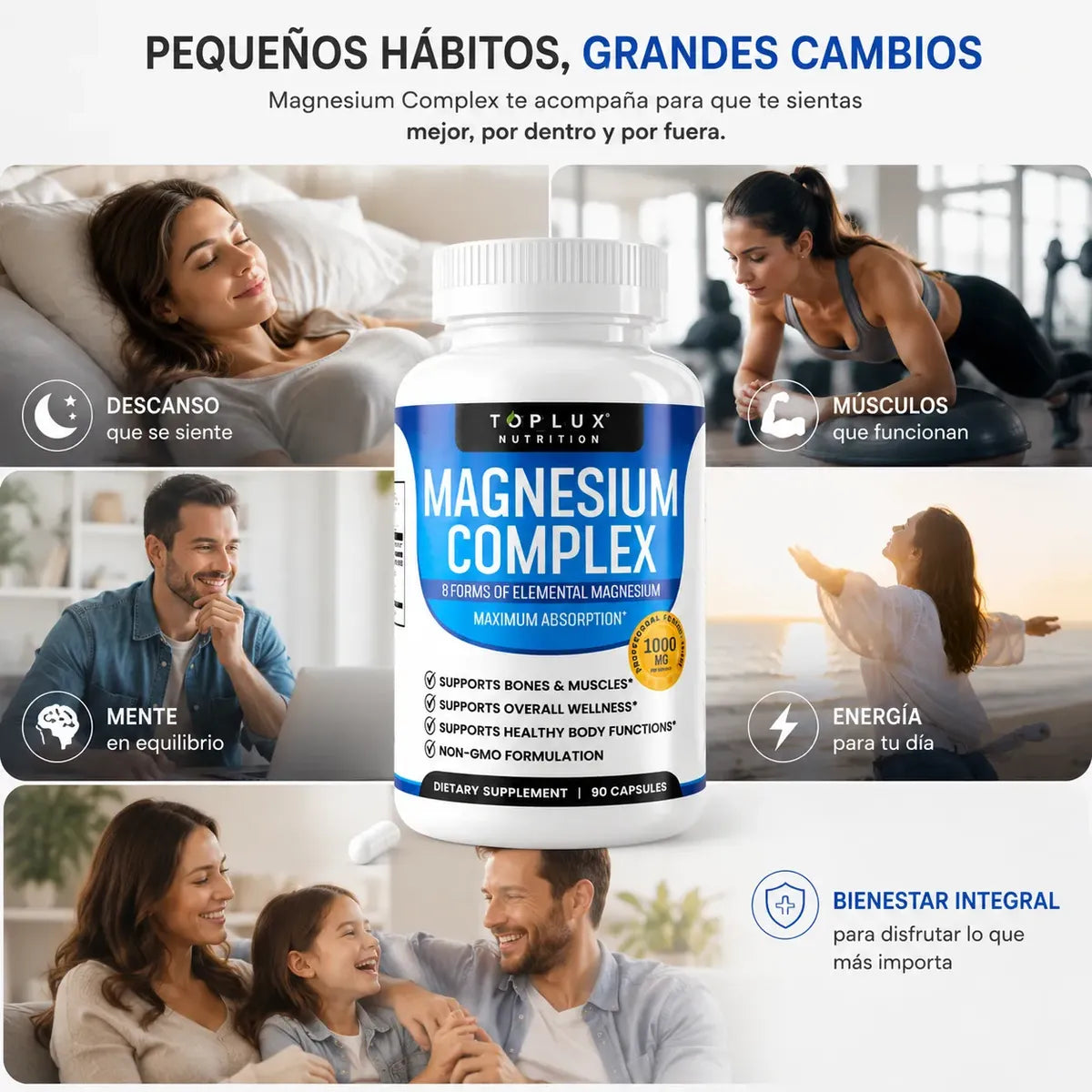 Magnesio Complex 600 mg | Máxima Absorción y Bienestar Diario
