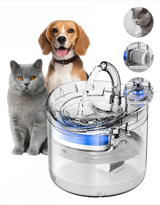 Fuente de Agua para Mascotas | Bebedero Automático para Gatos y Perros